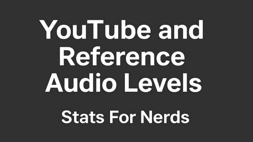 YouTube and Reference Loudness Level