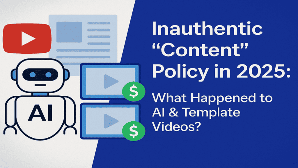 YouTube’s Inauthentic Content Policy in 2025: What Happened to AI & Template Videos?